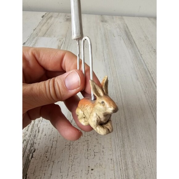Vintage Easter bunny candle unique shabby chic spring decor unusual - Picture 4 of 8